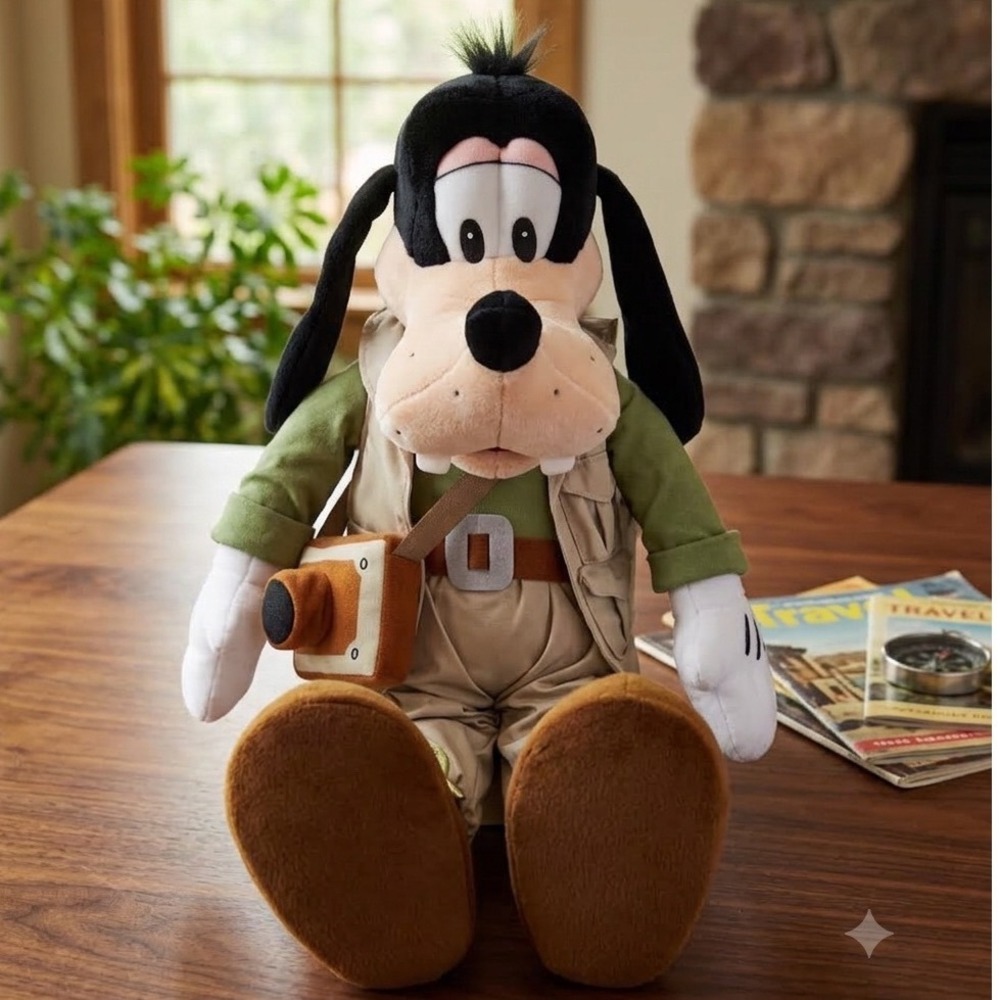 Disney Goofy Safari Explorer Plush Stuffed Animal Large 26 In Toy